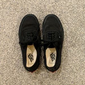 Vans black on black low tops